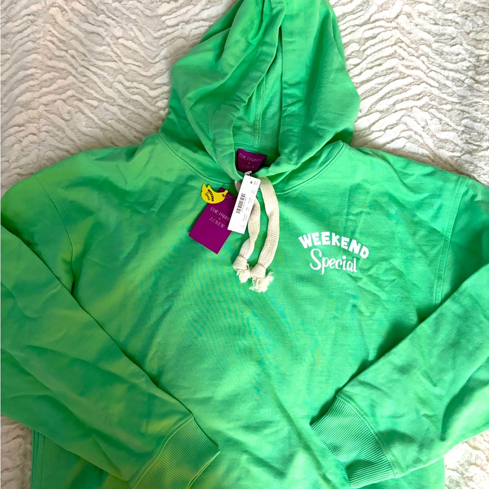 Edie Parker® X J.Crew "Weekend Special" banana hoodie